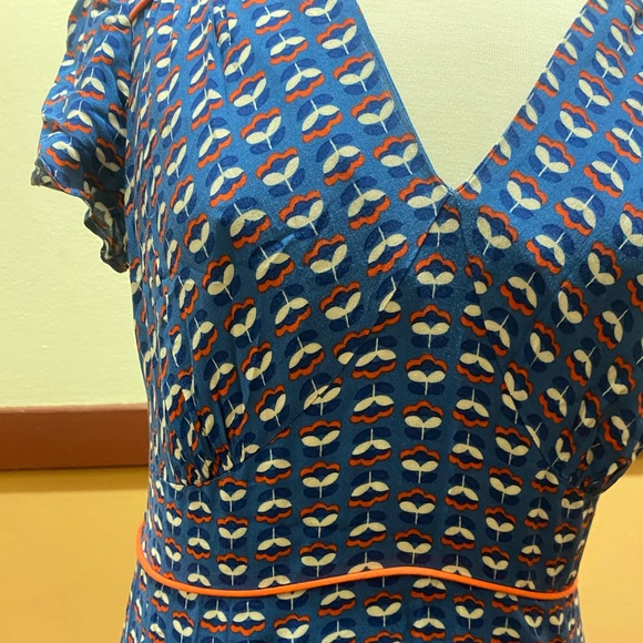 Pepperberry Mid blue patter dress - Picture 3 of 6